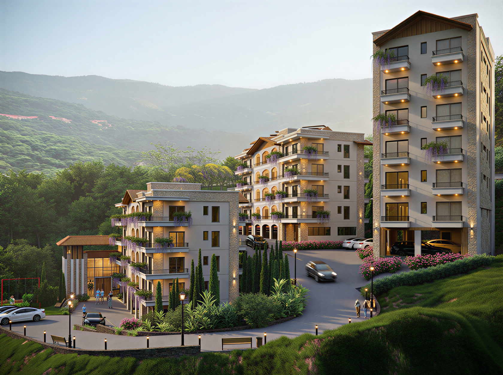 Almare estate residences in the Kasauli hills